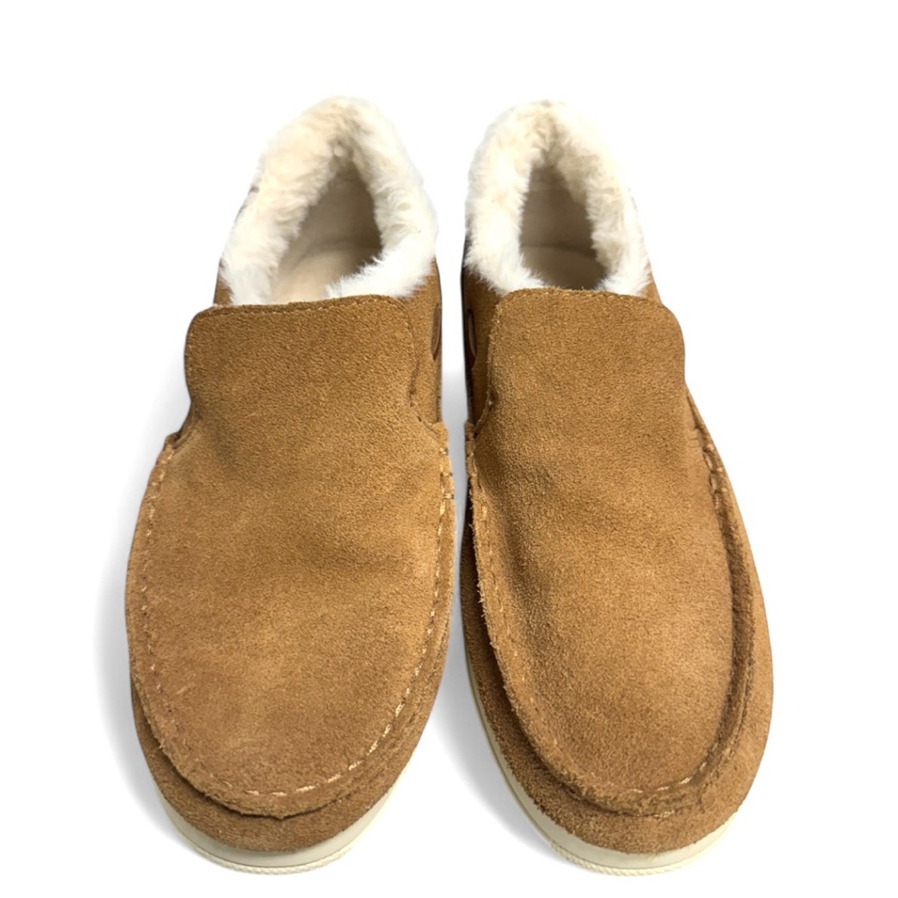 Sperry Women’s Moc-Slider Tan Suede Fleece-Lined Slip-On Shoes Size 7M - Picture 4 of 8